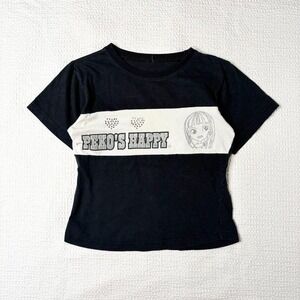 y2k j-fashion bedazzled graphic baby tee